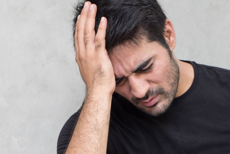 dental patient with a headache
